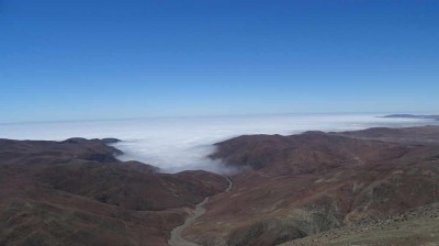 Der Küstennebel &quot;camanchaca&quot; oberhalb von El Cobre