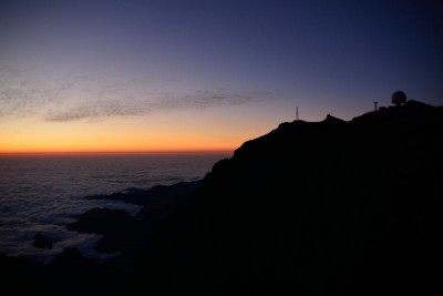 Observatorium am Pico do Arieiro bei Sonnenaufgang
